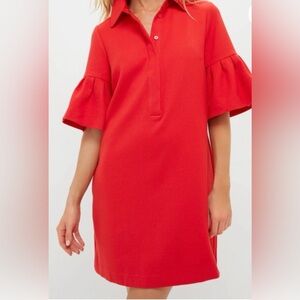Tuckernuck Red Crepe Massey Dress, NWT, Size S